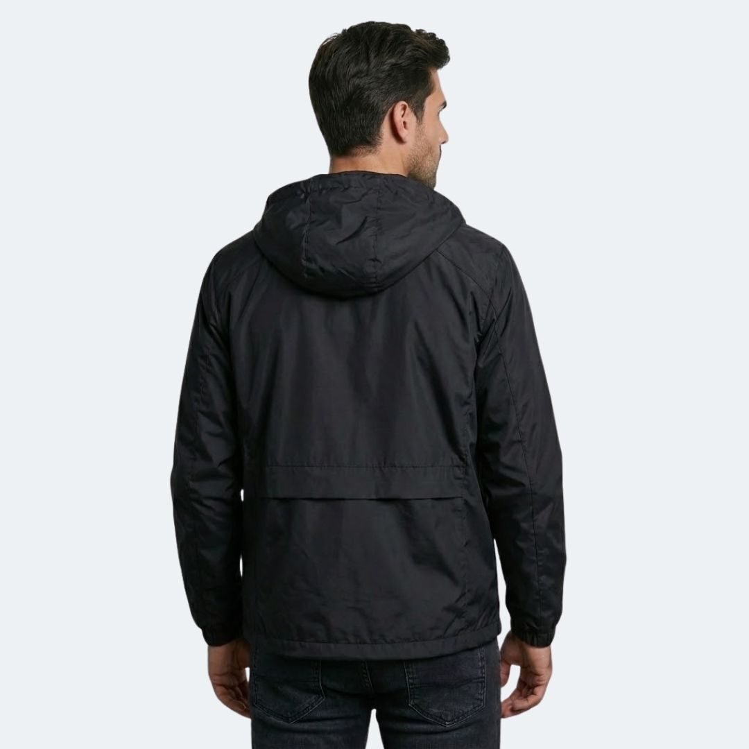 Chaqueta para Hombre Rompevientos Cremallera Impermeable con Capucha Protectora de Alta Resistencia
