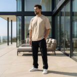 Camiseta Oversize Beige Outfit